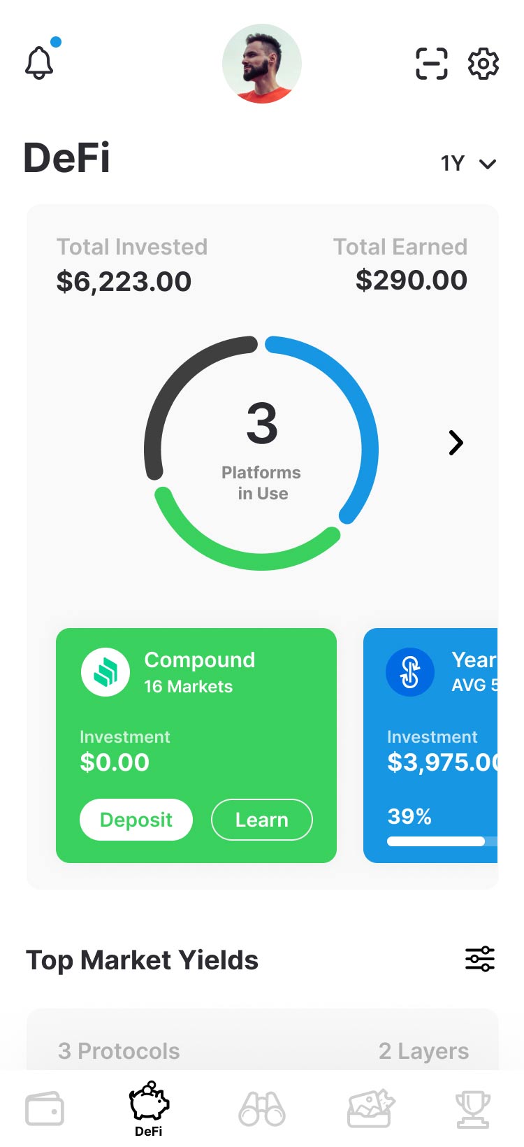 Desired full DeFi dashboard