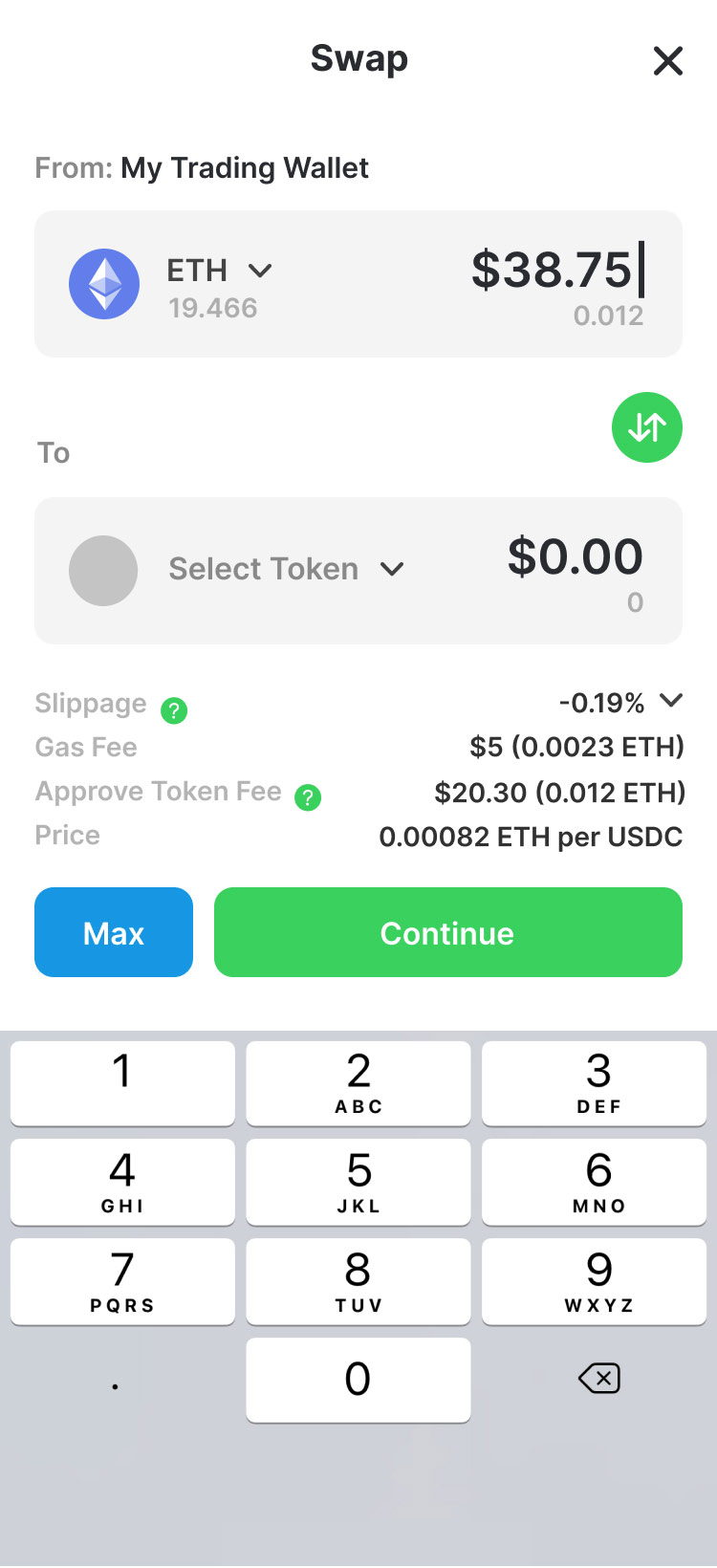 Swap Screen
